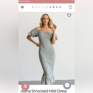 Baltic born Alana Smocked midi Dress